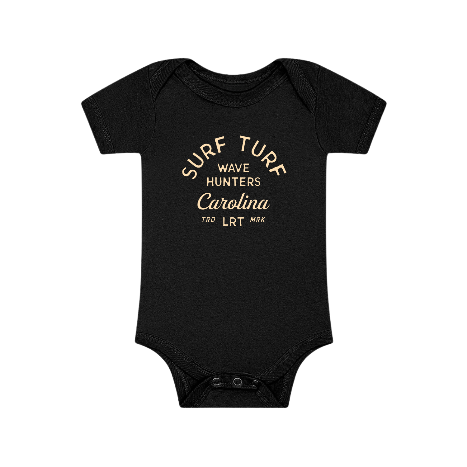 MODERN AND TRENDY RAD KIDS CLOTHES LITTLE RAD THINGS BLACK WAVE RIDER ONESIE