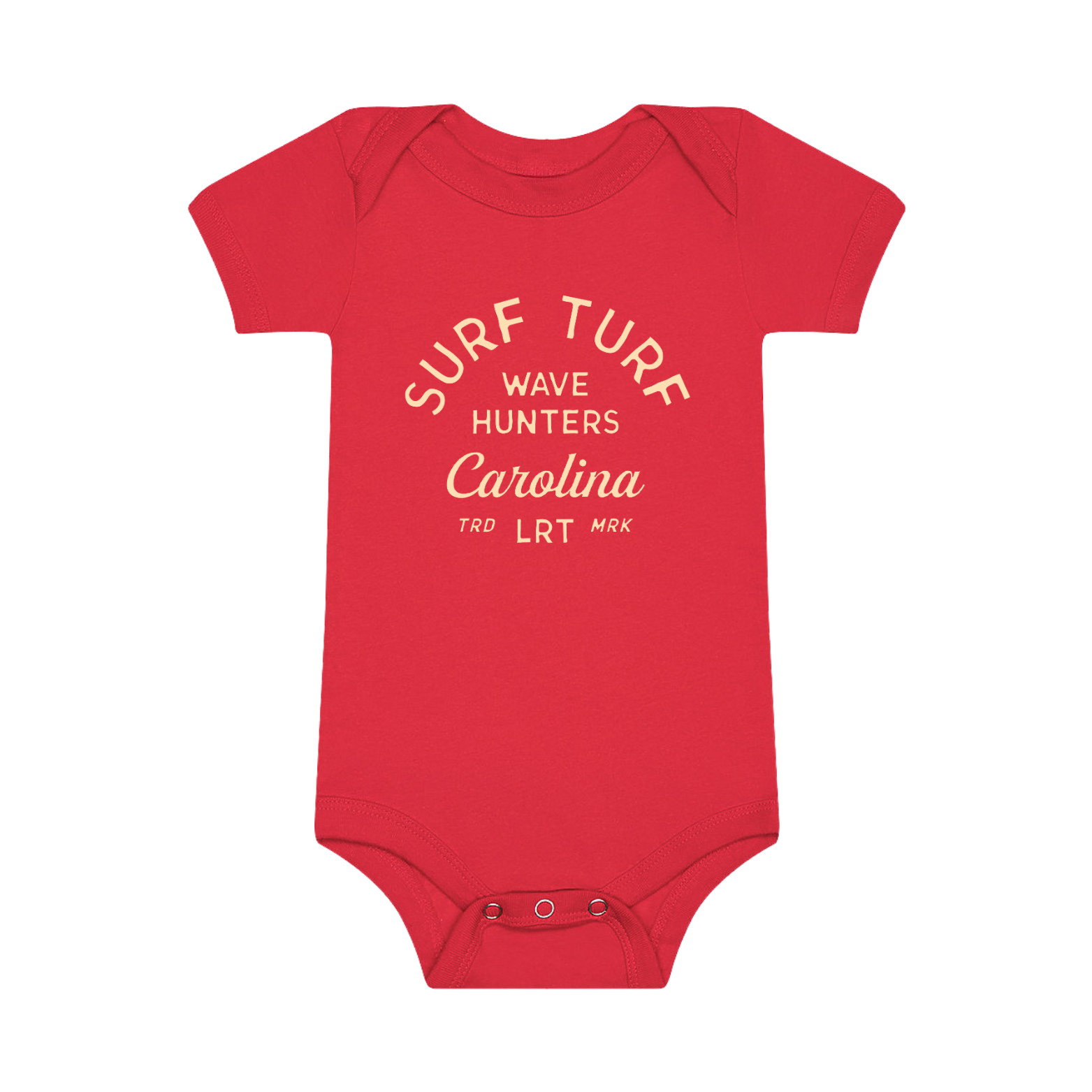 MODERN AND TRENDY RAD KIDS CLOTHES LITTLE RAD THINGS RED WAVE RIDER ONESIE