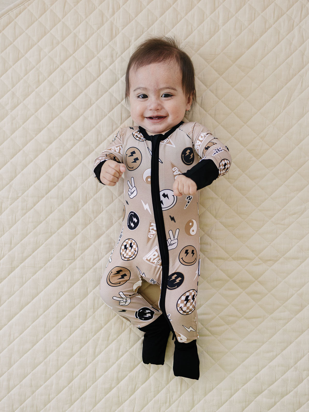 Bamboo Zip Romper | Latte Rad Vibes
