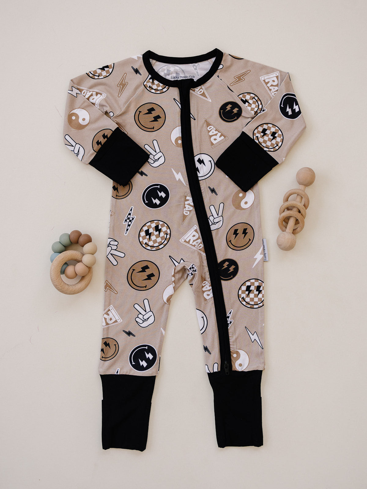 Bamboo Zip Romper | Latte Rad Vibes