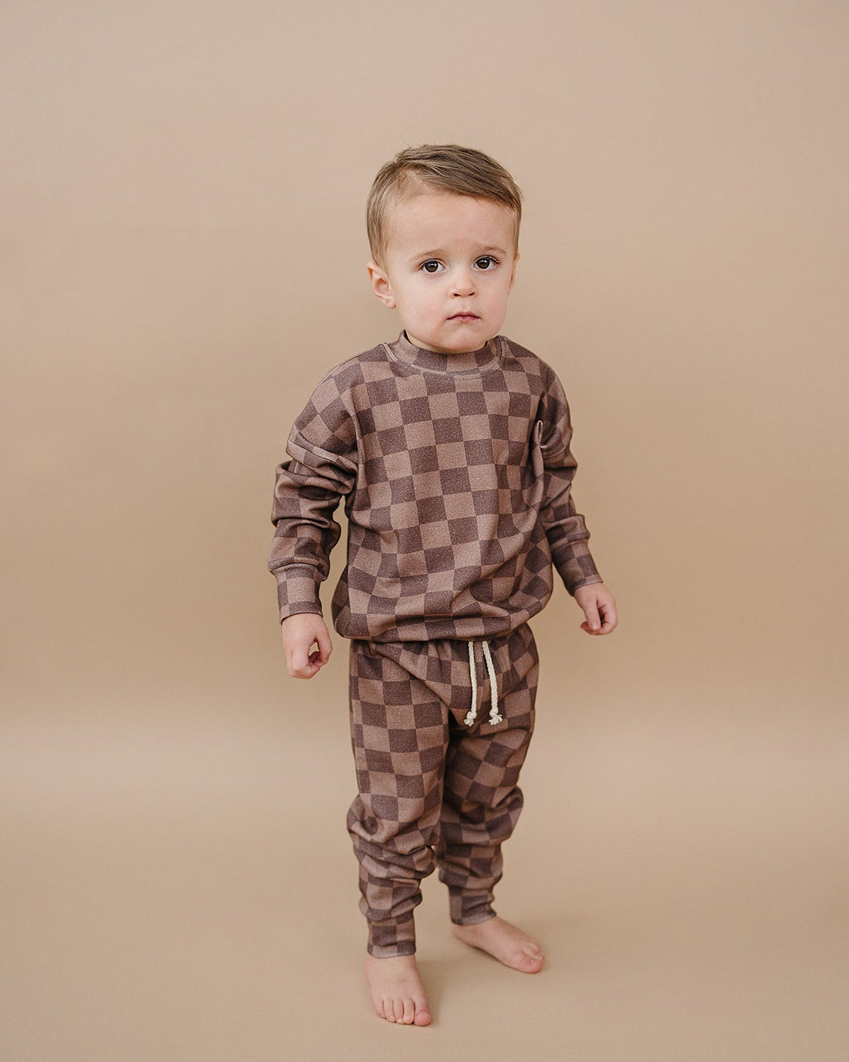 Jogger Set | Espresso Checkered
