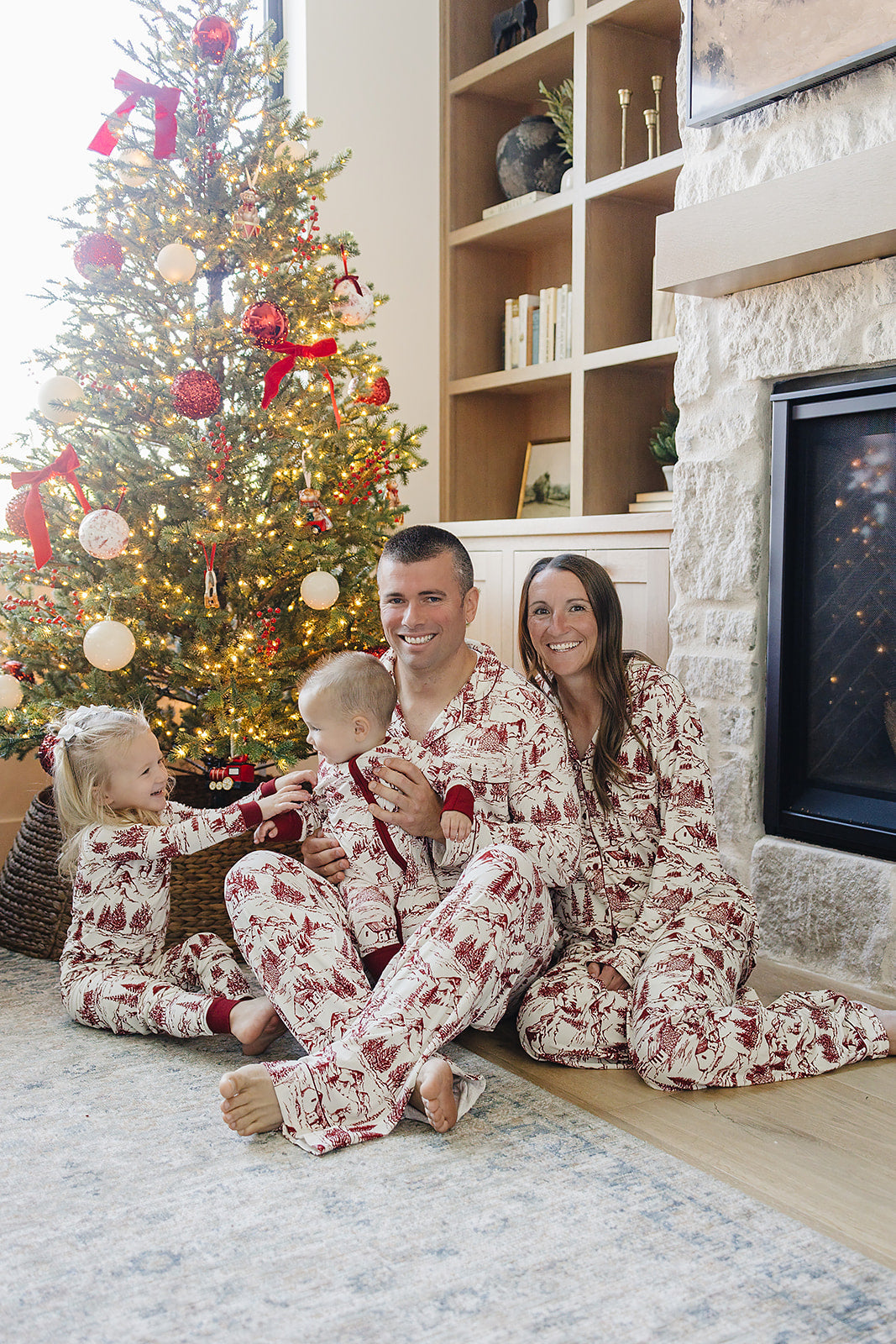 Adult Holiday Toile Lounge Set