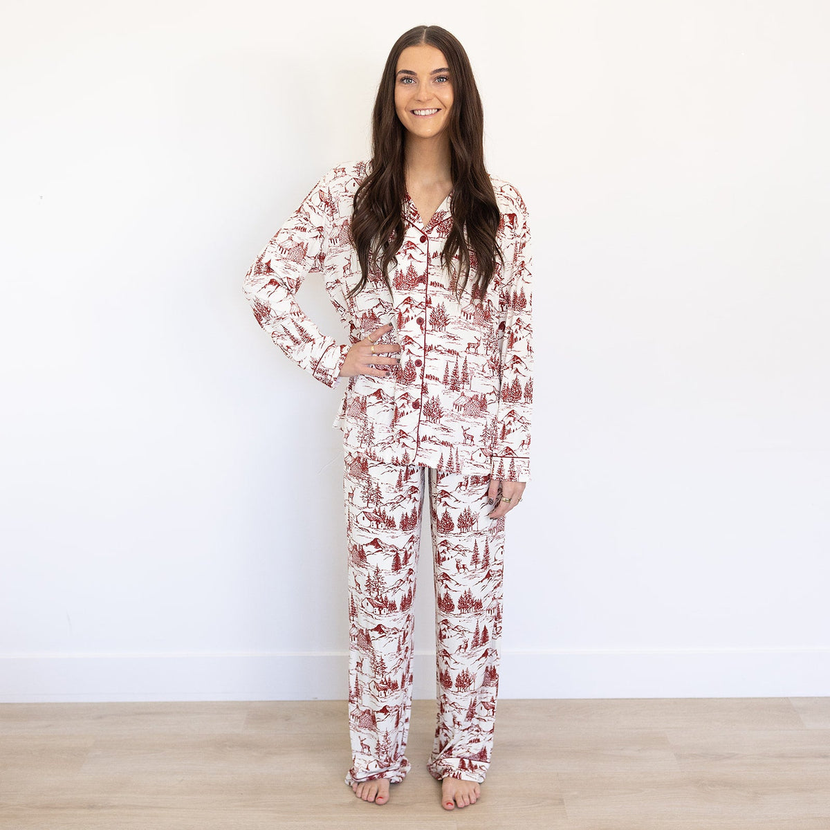 Adult Holiday Toile Lounge Set