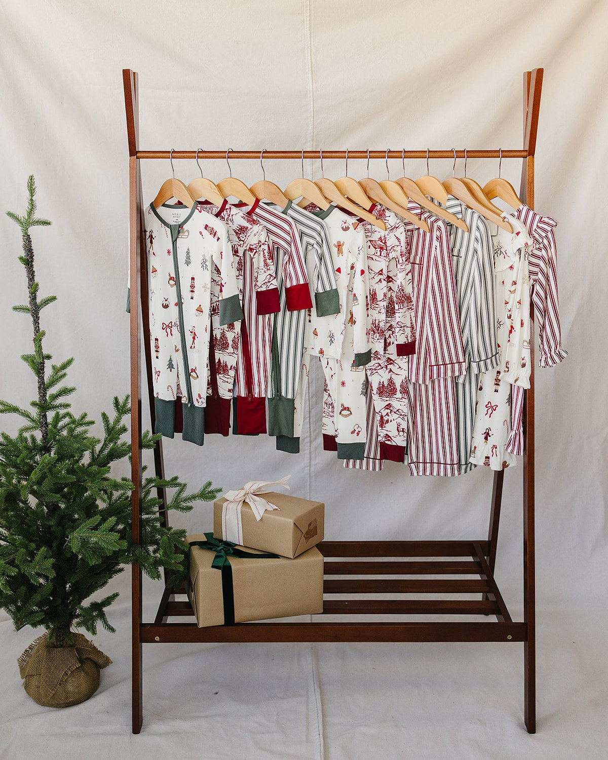Red Stripe Bamboo Cozy Gown