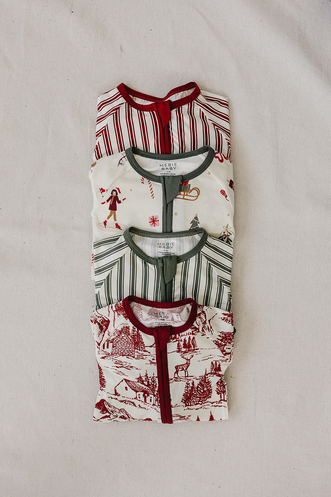 Merry & Bright Ribbed Bamboo Zipper