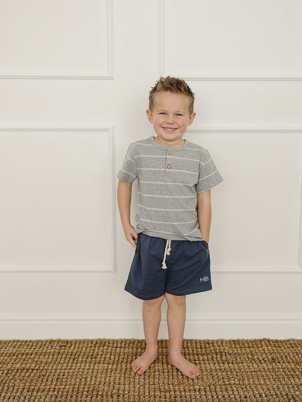 Navy Pocket Cotton Shorts