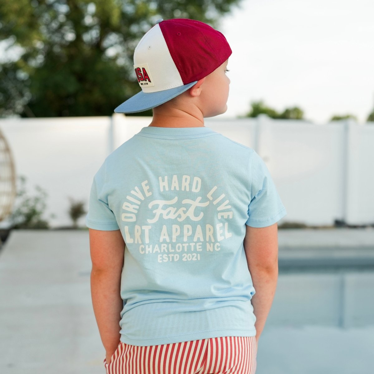 APEX LIVE FAST TEE - CLOUD BLUE - LITTLE RAD THINGS