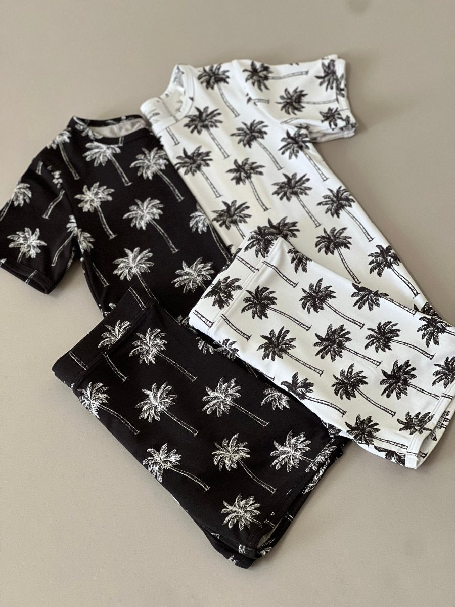 Bamboo Shorts Set | Palm Style Black - LITTLE RAD THINGS