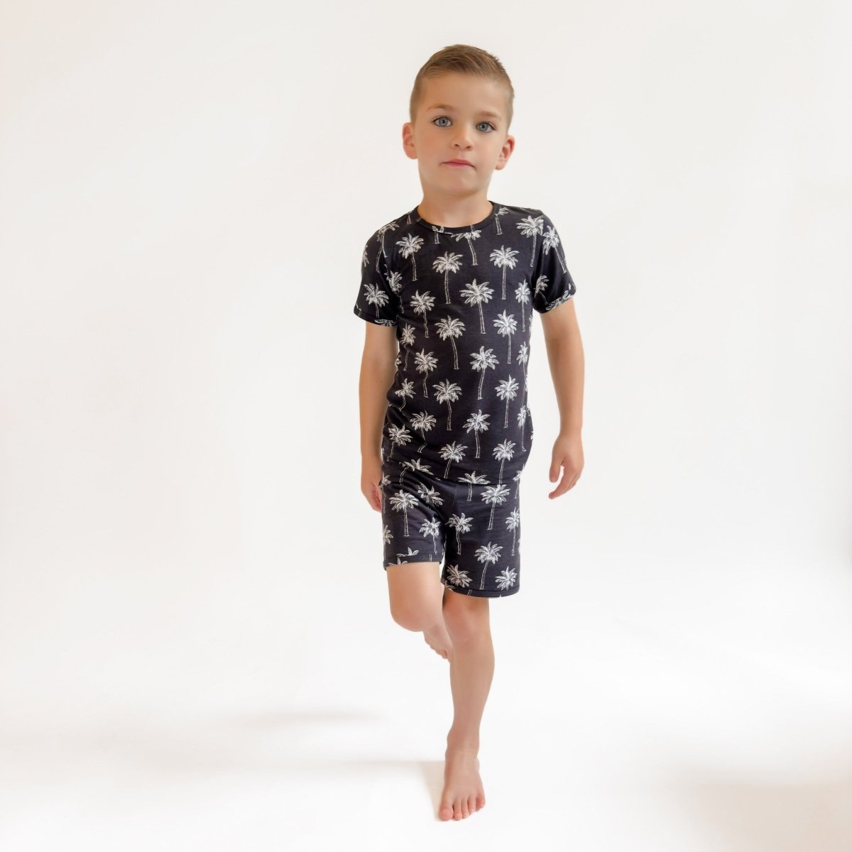 Bamboo Shorts Set | Palm Style Black - LITTLE RAD THINGS