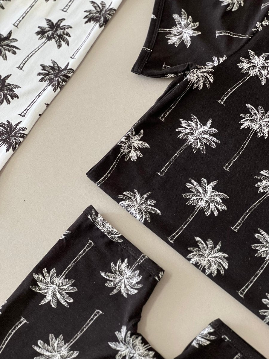 Bamboo Shorts Set | Palm Style Black - LITTLE RAD THINGS