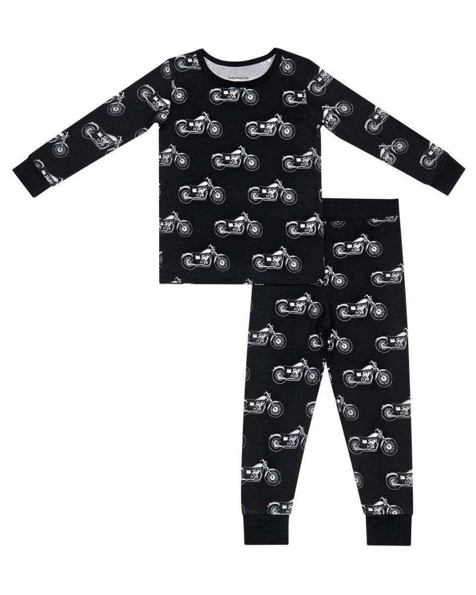 Bamboo Two Piece Set | Born to Ride Black - LITTLE RAD THINGS