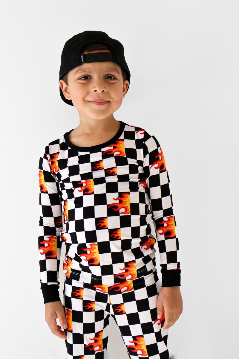 Bamboo Two Piece Set | Checker Blaze - LITTLE RAD THINGS