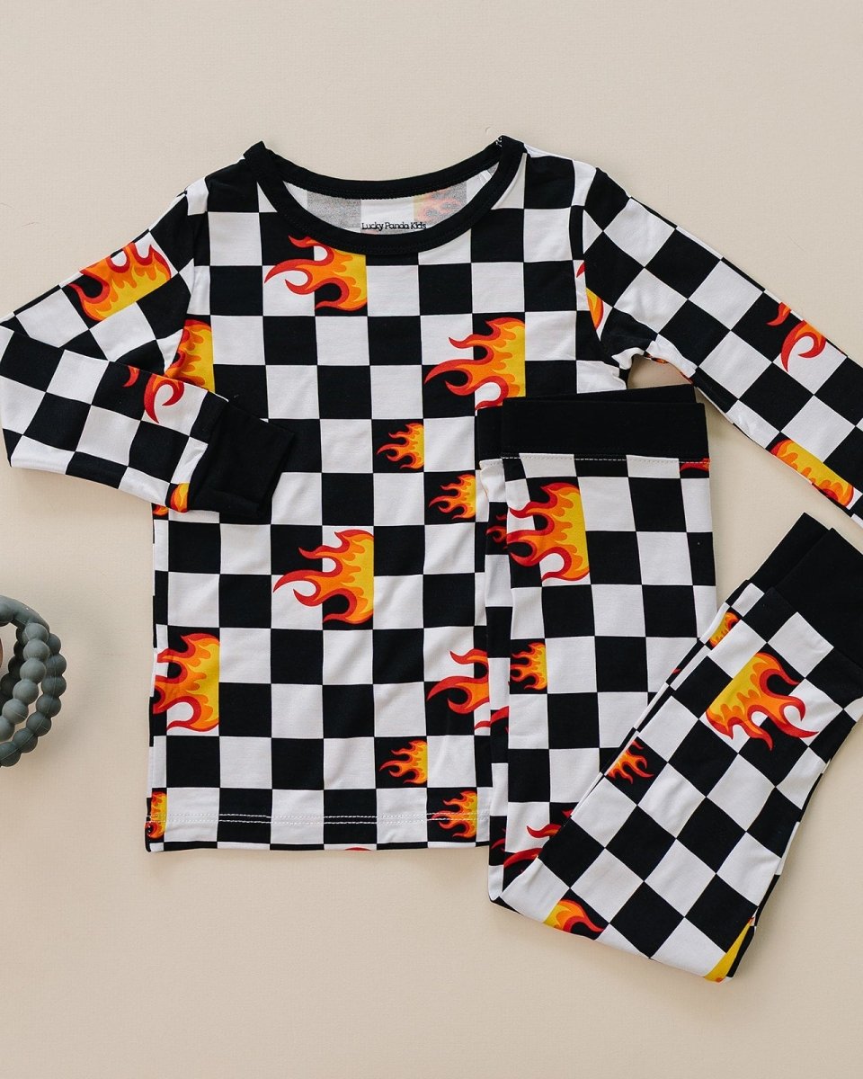 Bamboo Two Piece Set | Checker Blaze - LITTLE RAD THINGS