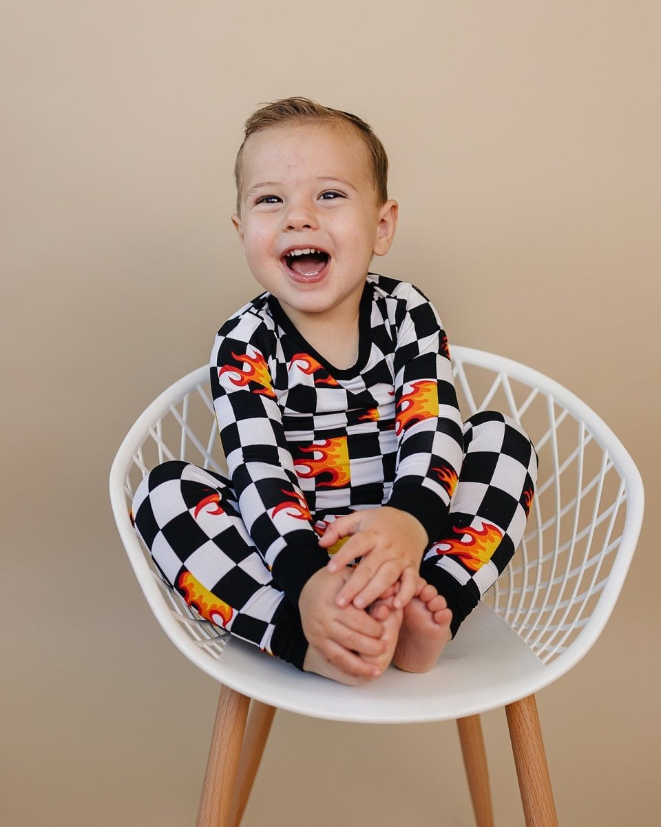 Bamboo Two Piece Set | Checker Blaze - LITTLE RAD THINGS