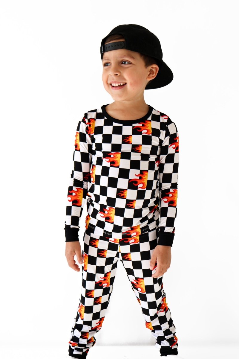 Bamboo Two Piece Set | Checker Blaze - LITTLE RAD THINGS