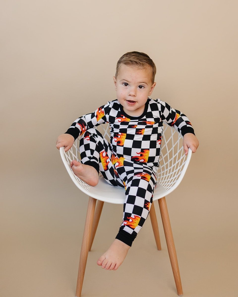 Bamboo Two Piece Set | Checker Blaze - LITTLE RAD THINGS