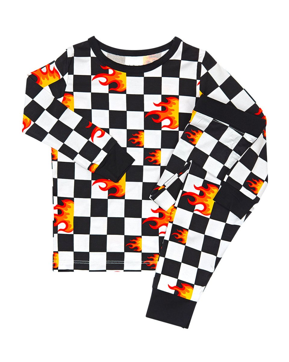 Bamboo Two Piece Set | Checker Blaze - LITTLE RAD THINGS