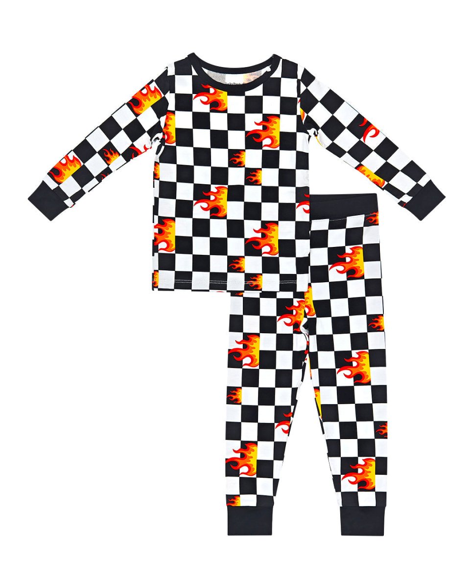 Bamboo Two Piece Set | Checker Blaze - LITTLE RAD THINGS