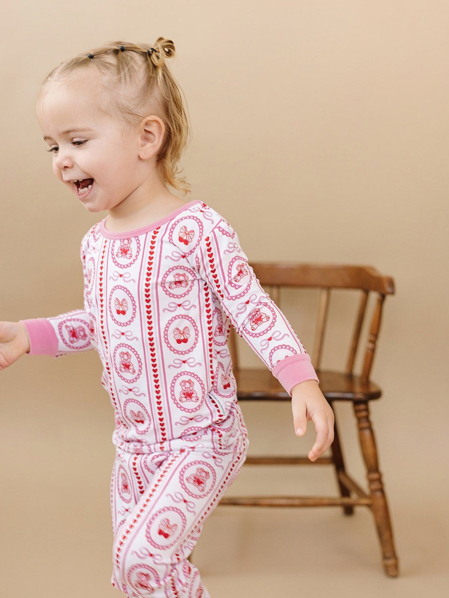 Bamboo Two Piece Set | Cherry Bear - LITTLE RAD THINGS
