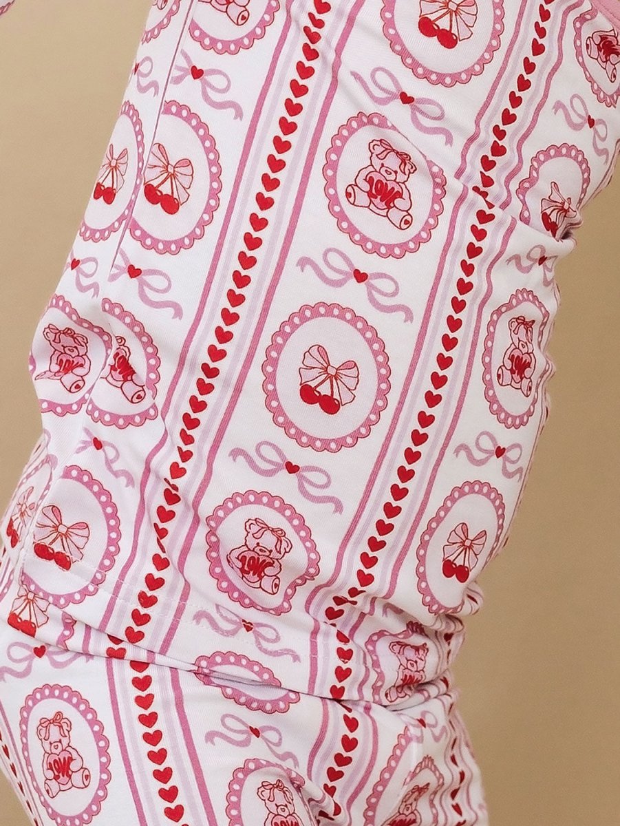 Bamboo Two Piece Set | Cherry Bear - LITTLE RAD THINGS