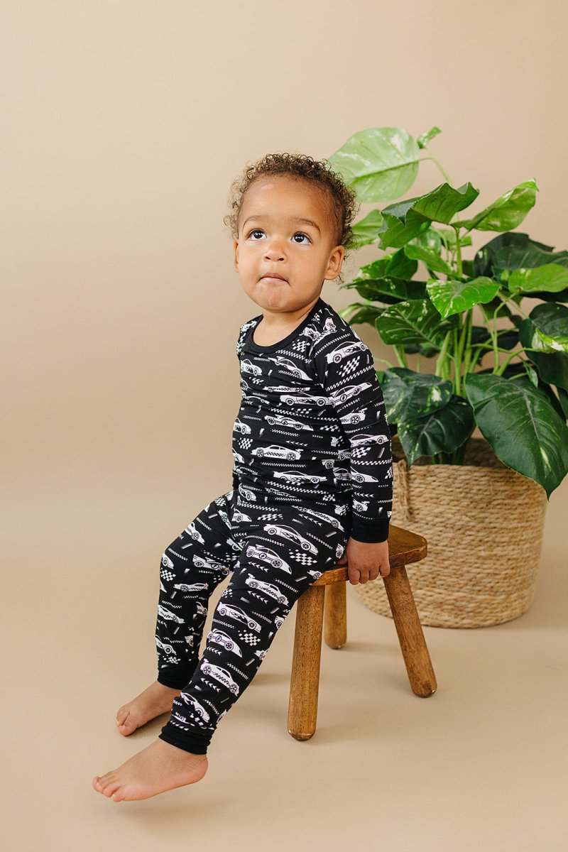 Bamboo Two Piece Set | Race Cars - LITTLE RAD THINGS