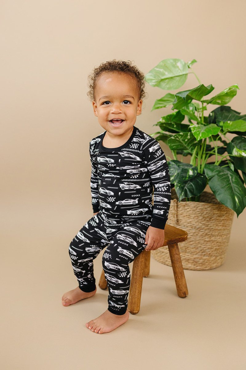Bamboo Two Piece Set | Race Cars - LITTLE RAD THINGS