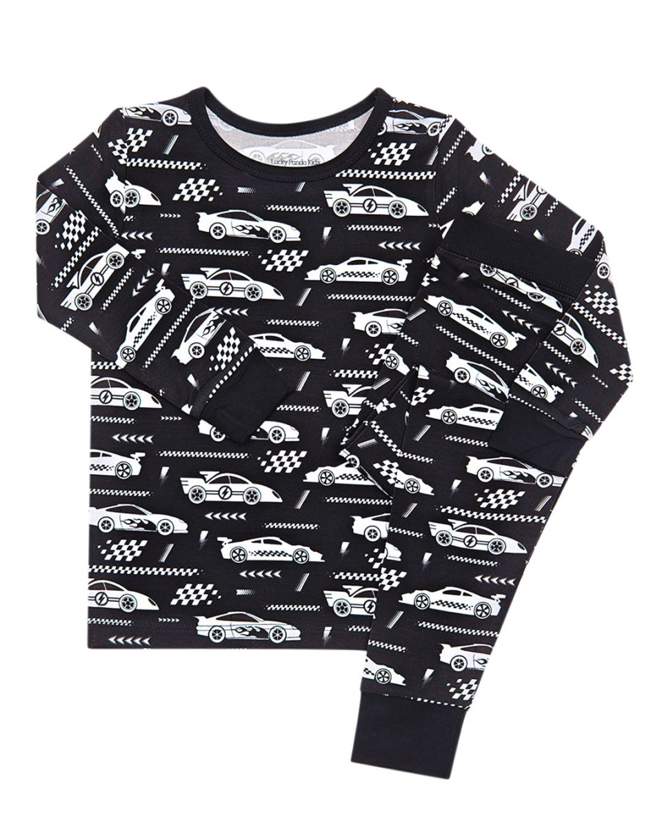 Bamboo Two Piece Set | Race Cars - LITTLE RAD THINGS