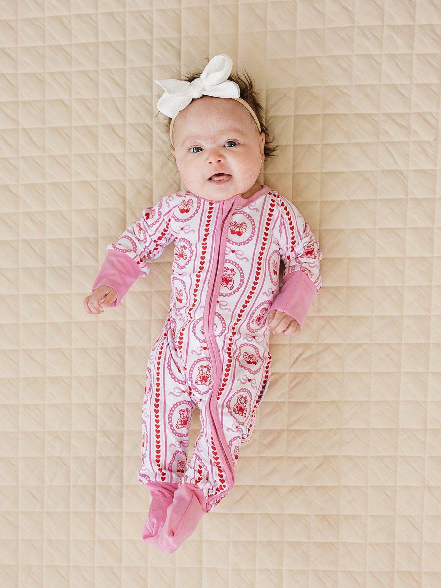 Bamboo Zip Romper | Cherry Bear - LITTLE RAD THINGS