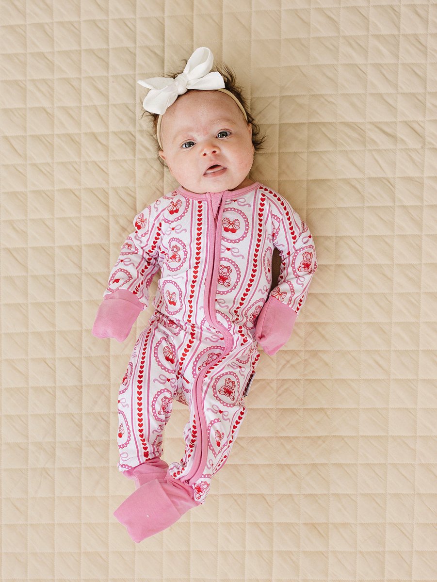Bamboo Zip Romper | Cherry Bear - LITTLE RAD THINGS
