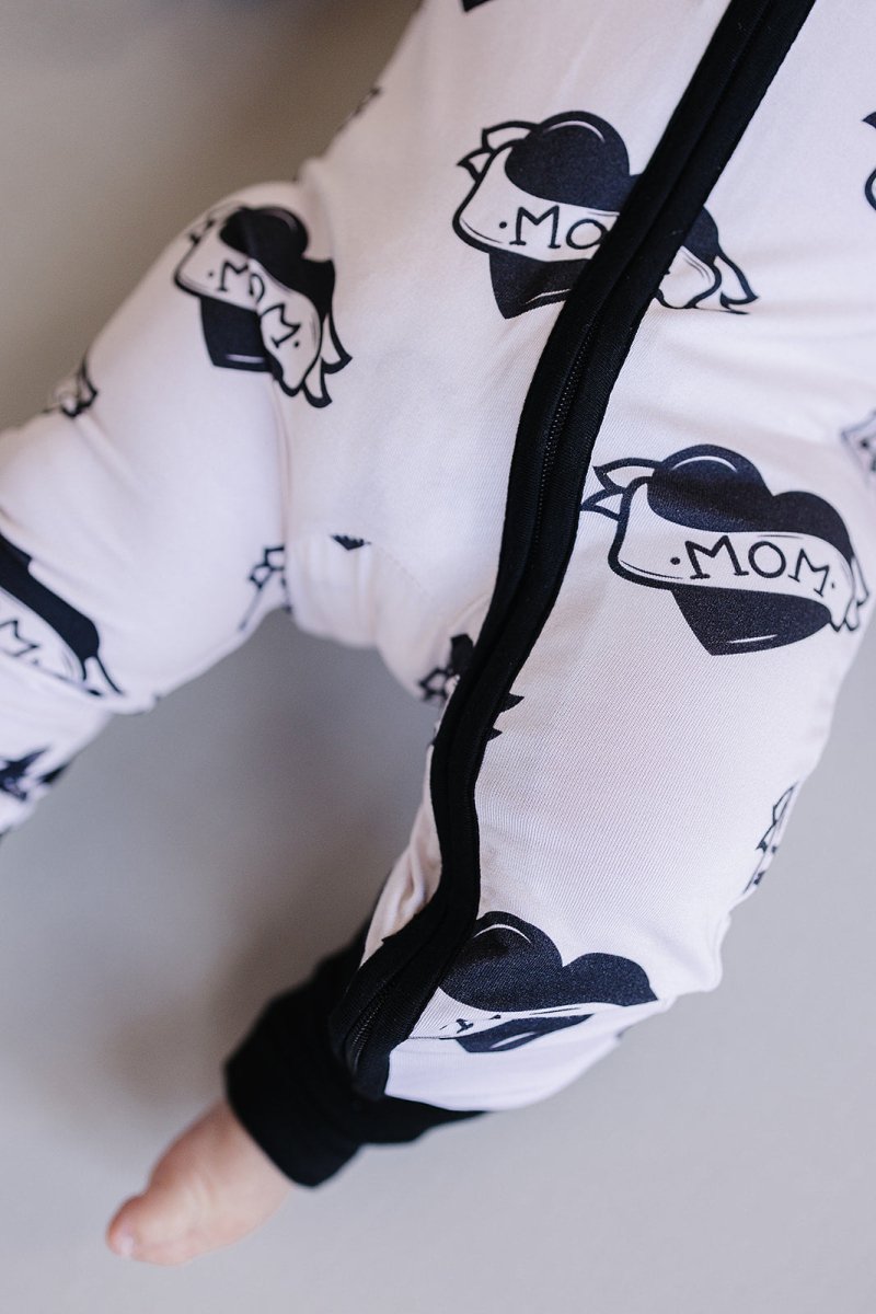 Bamboo Zip Romper | Mom Tattoo - LITTLE RAD THINGS