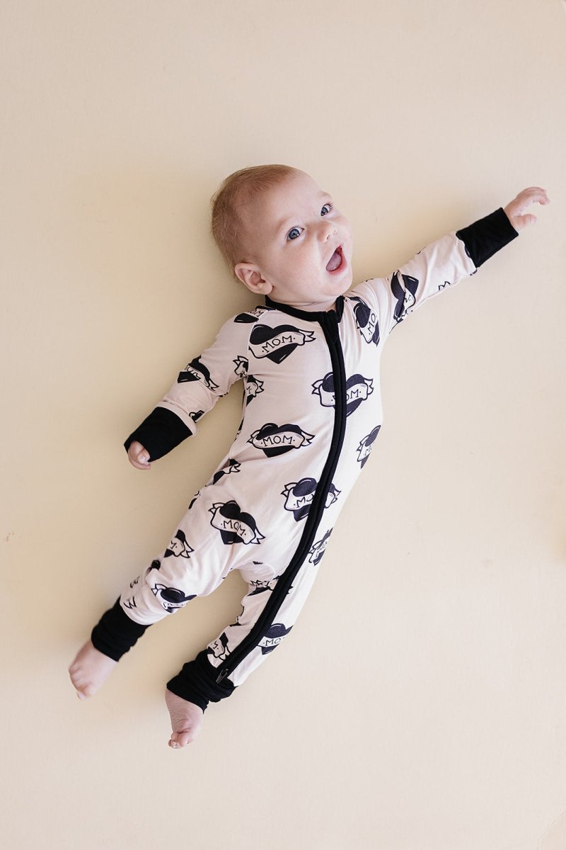 Bamboo Zip Romper | Mom Tattoo - LITTLE RAD THINGS