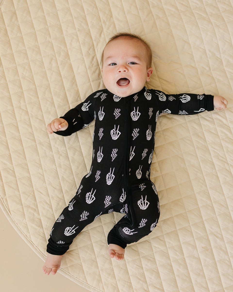 Bamboo Zip Romper | Skelly Vibes - LITTLE RAD THINGS