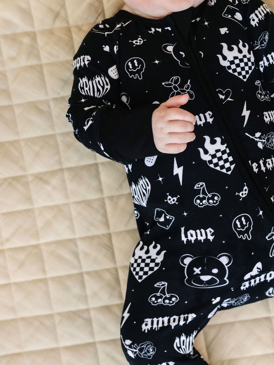 Bamboo Zip Romper | Wild Heart - LITTLE RAD THINGS