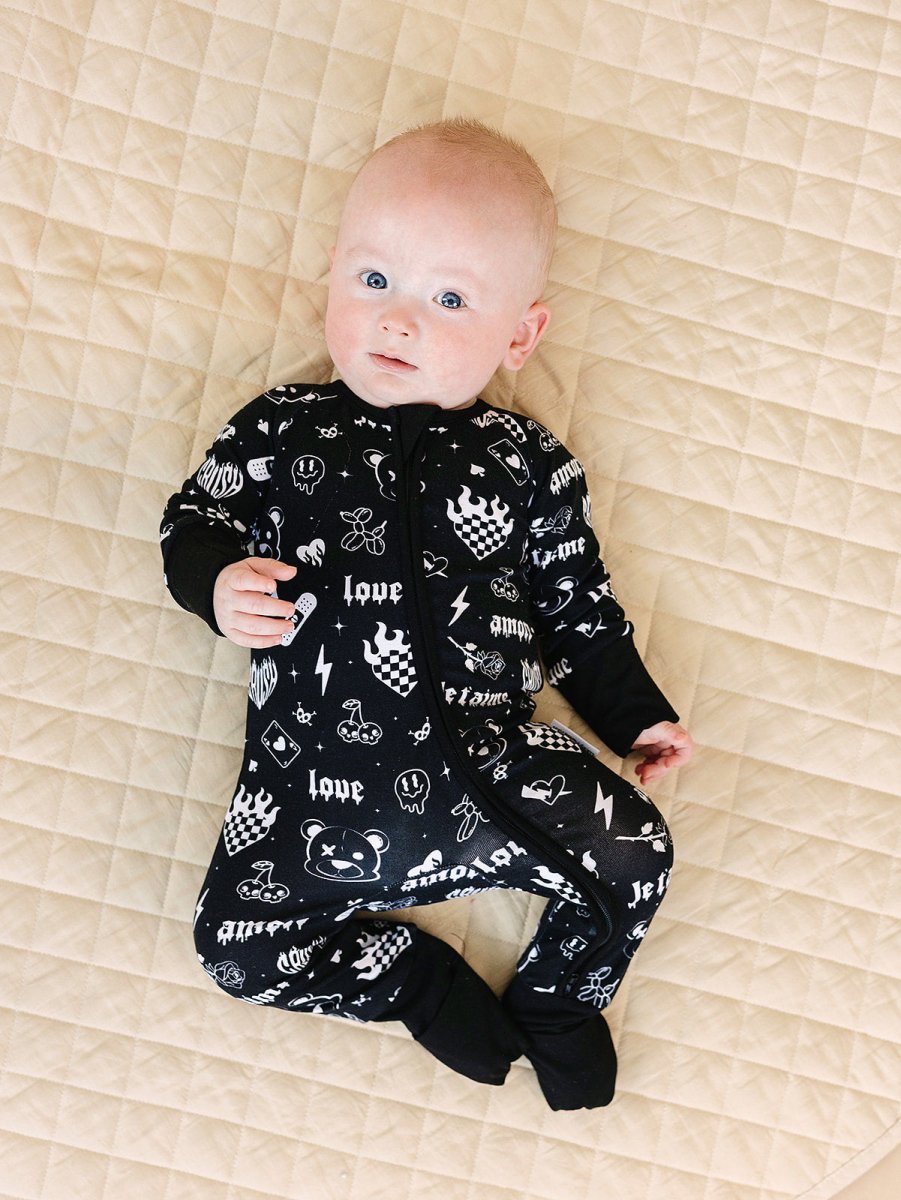 Bamboo Zip Romper | Wild Heart - LITTLE RAD THINGS