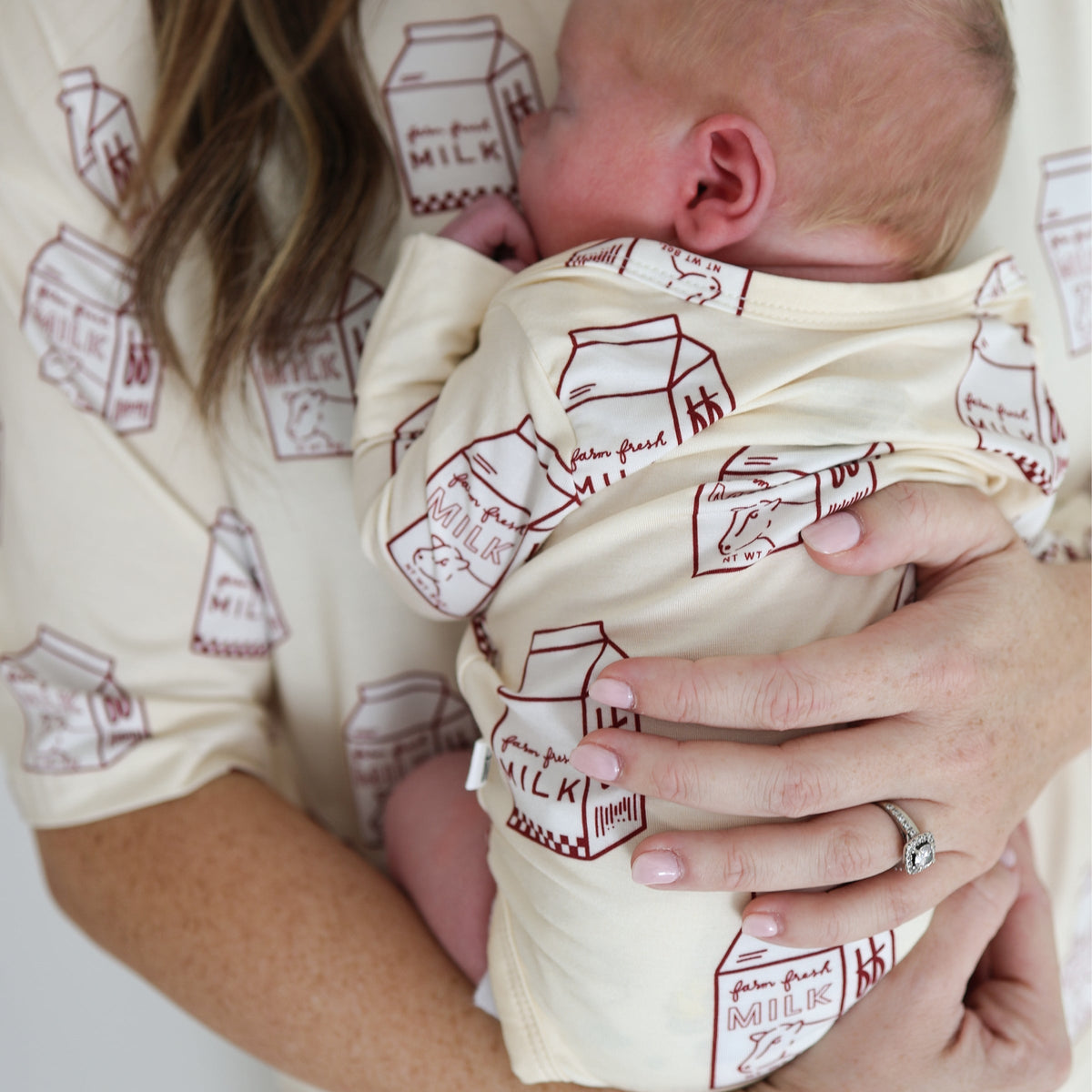 Long Sleeve Bamboo Snapsuit | Milk