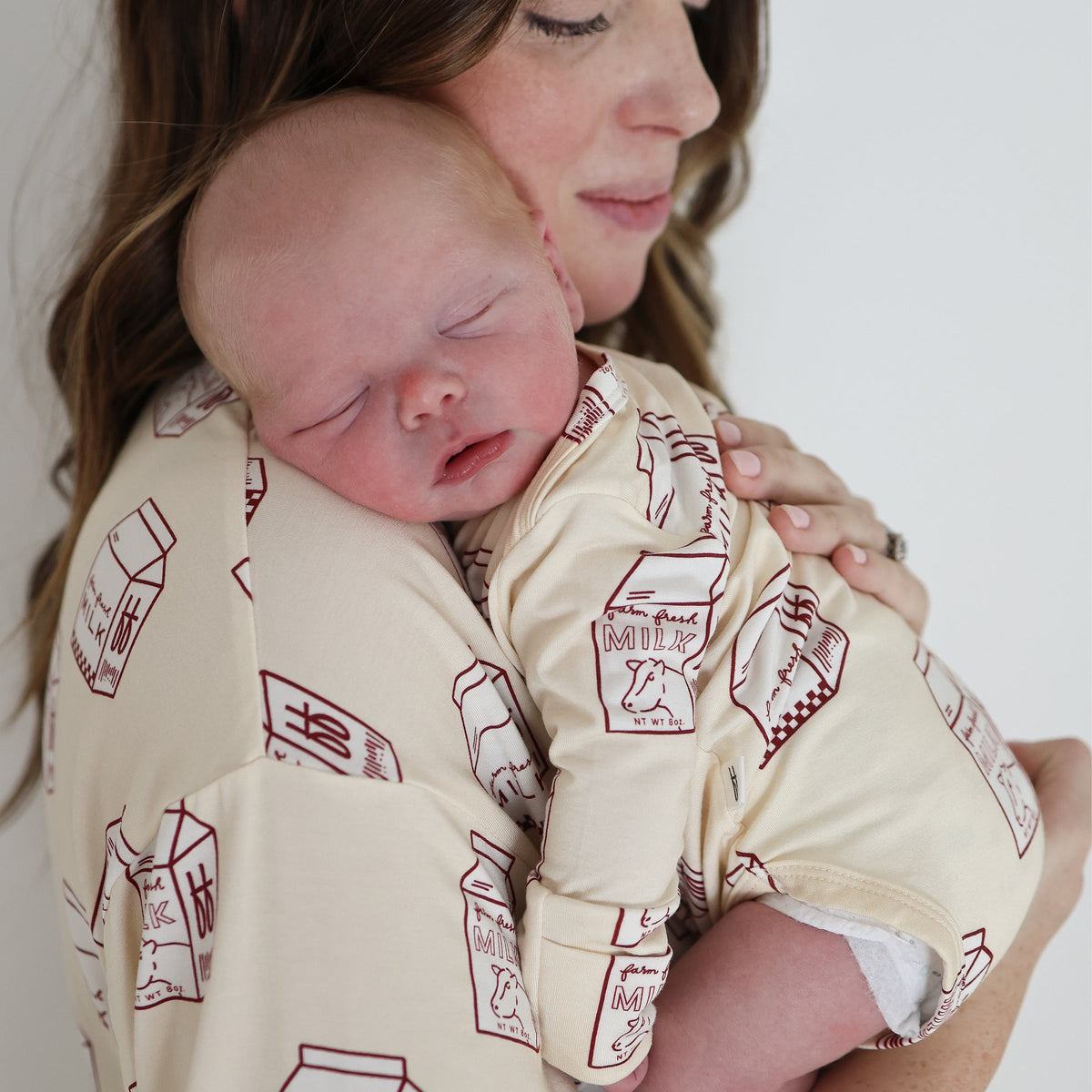 Long Sleeve Bamboo Snapsuit | Milk