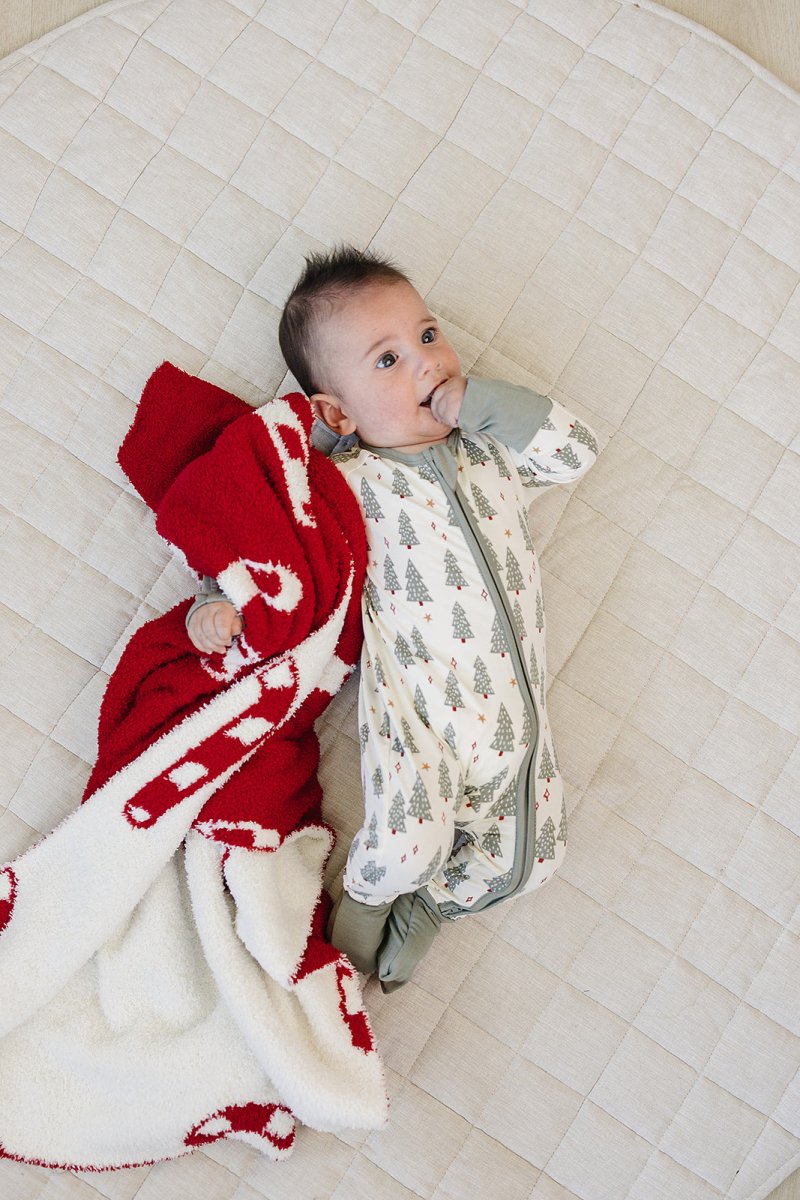 Candy Cane Plush Blanket - LITTLE RAD THINGS