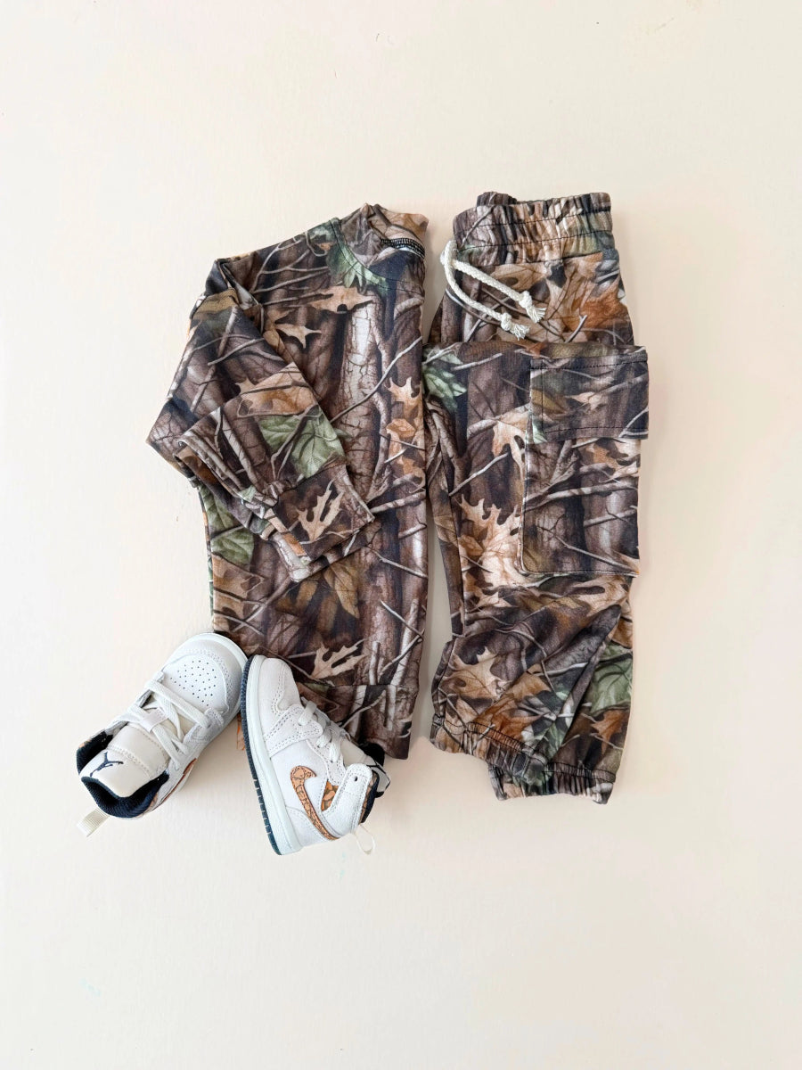 Cargo Jogger Set | Brown Camo - LITTLE RAD THINGS