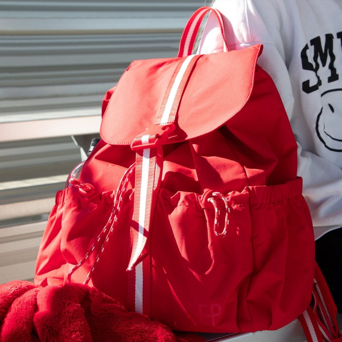 Cherry Motion Drawcord Backpack - LITTLE RAD THINGS