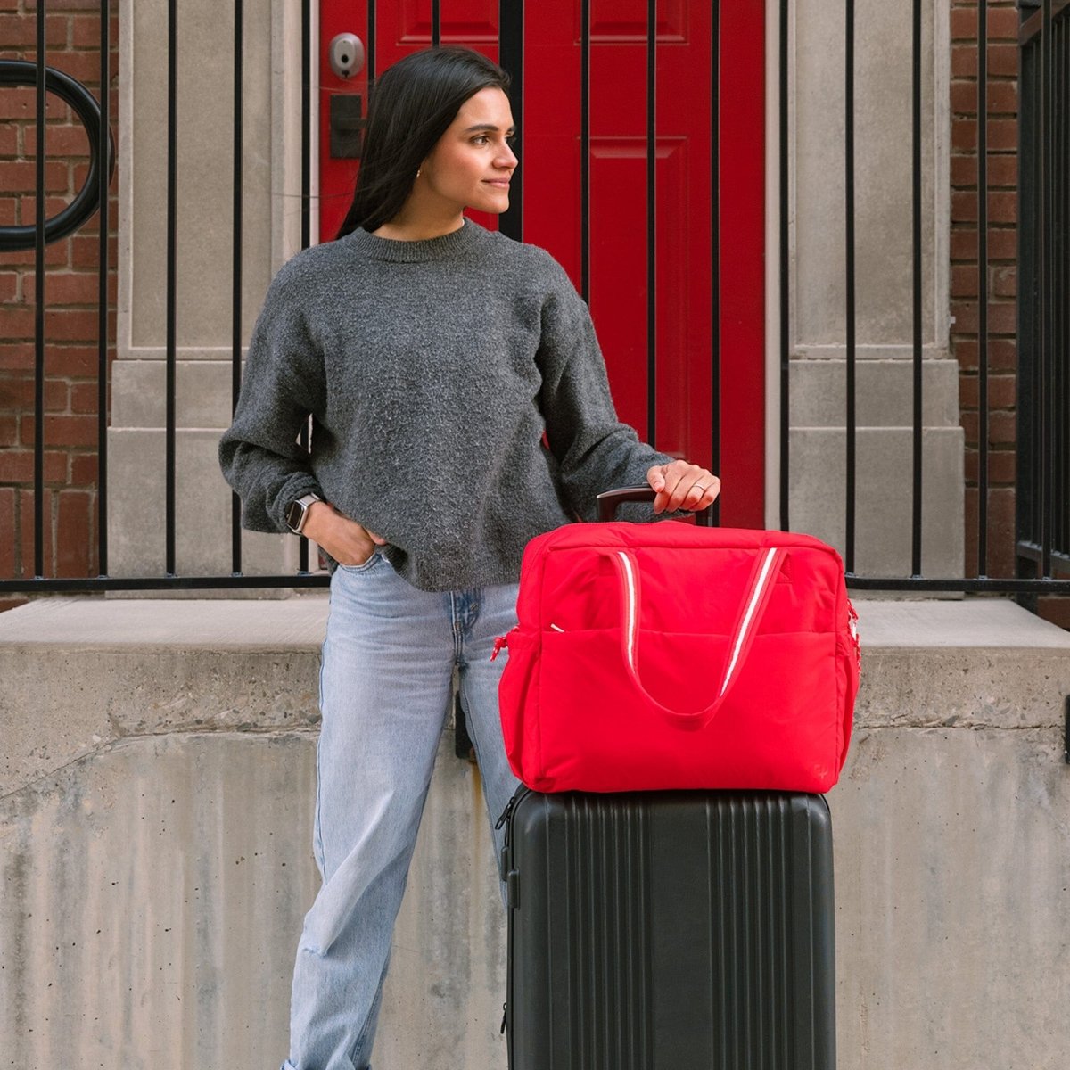 Cherry Motion Overnight Duffle - LITTLE RAD THINGS