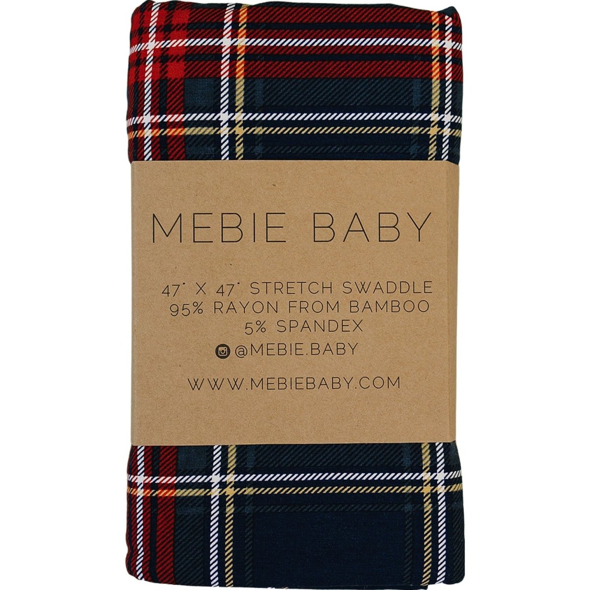 Christmas Plaid Bamboo Stretch Swaddle - LITTLE RAD THINGS