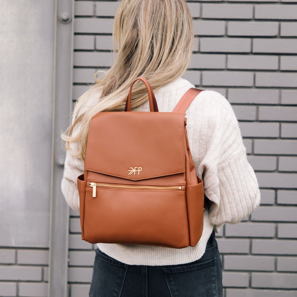 Cognac Mini Classic Diaper Bag II - LITTLE RAD THINGS