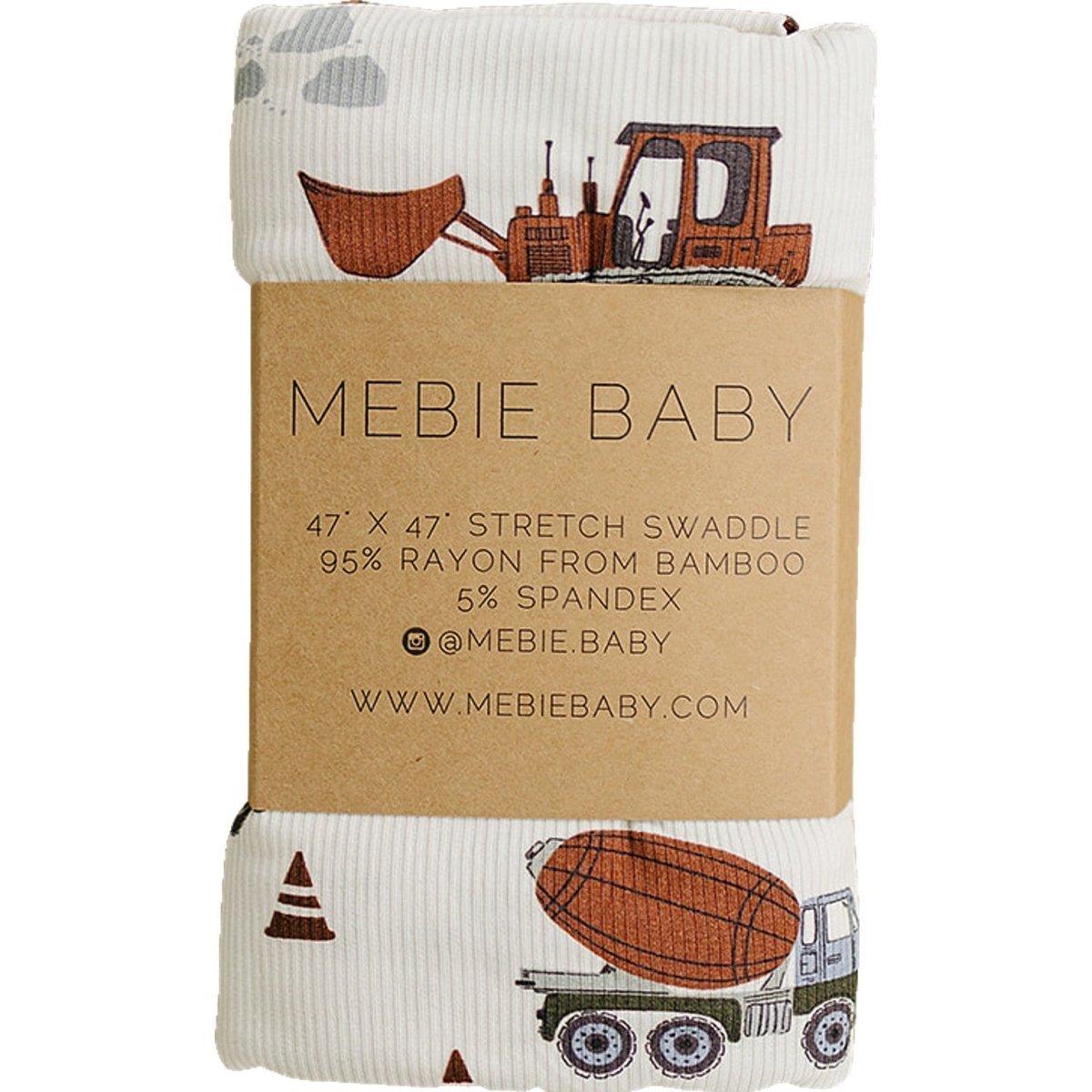 Construction Trucks Bamboo Stretch Swaddle - LITTLE RAD THINGS