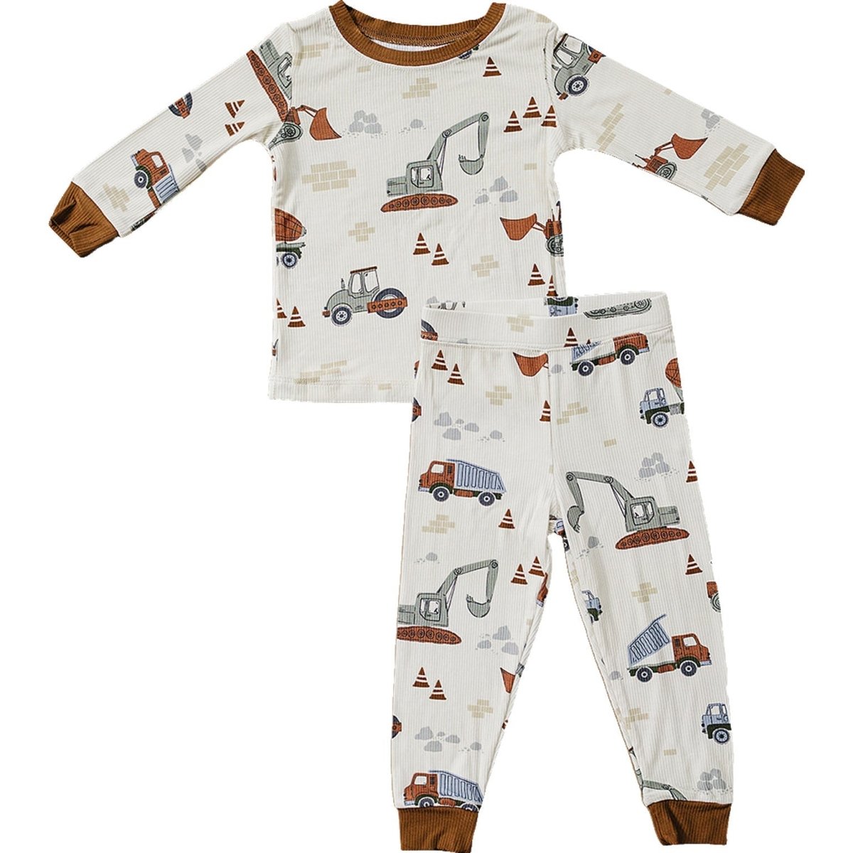 Construction Trucks Ribbed Cozy Set - LITTLE RAD THINGS