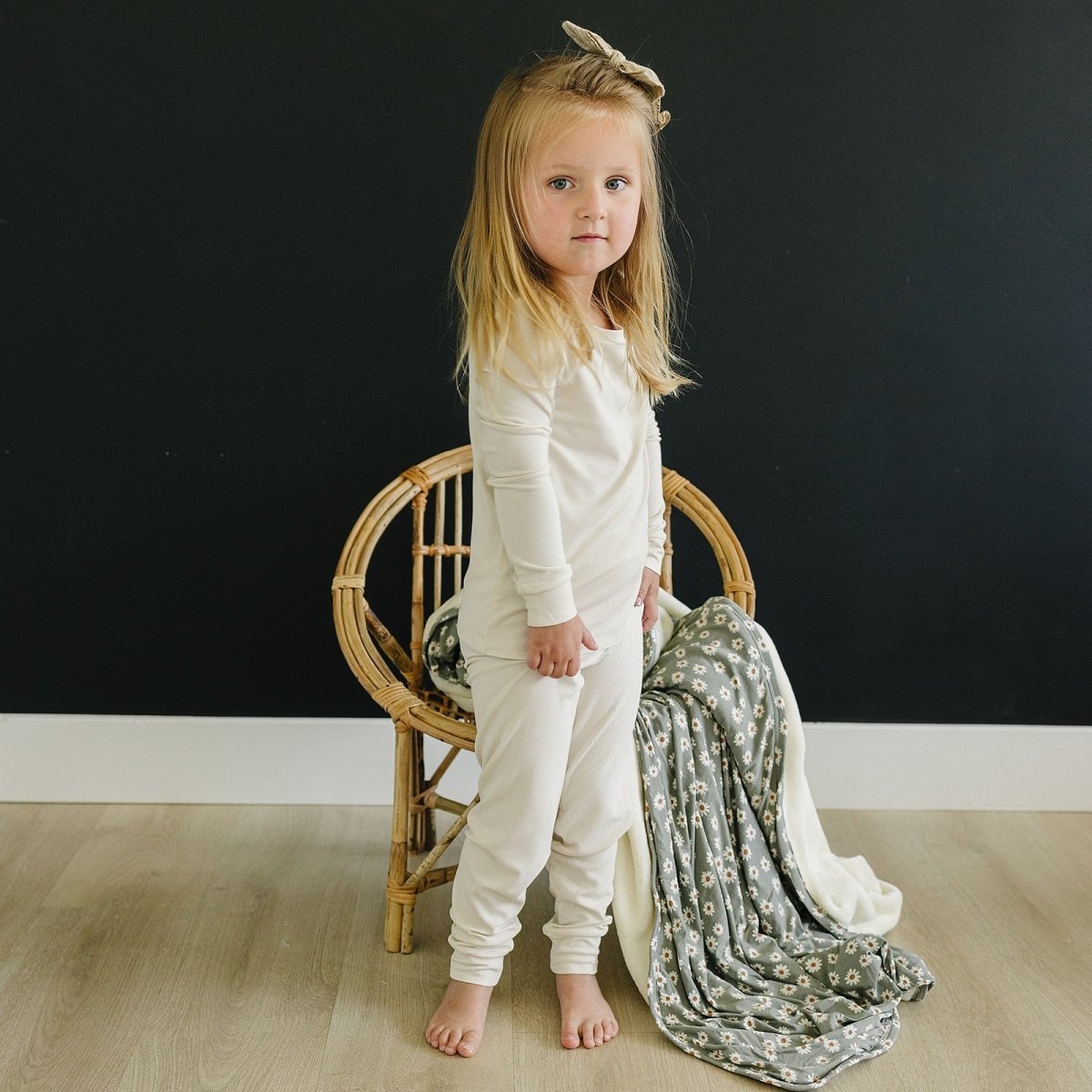 Cream Ribbed Bamboo Cozy Set - LITTLE RAD THINGS