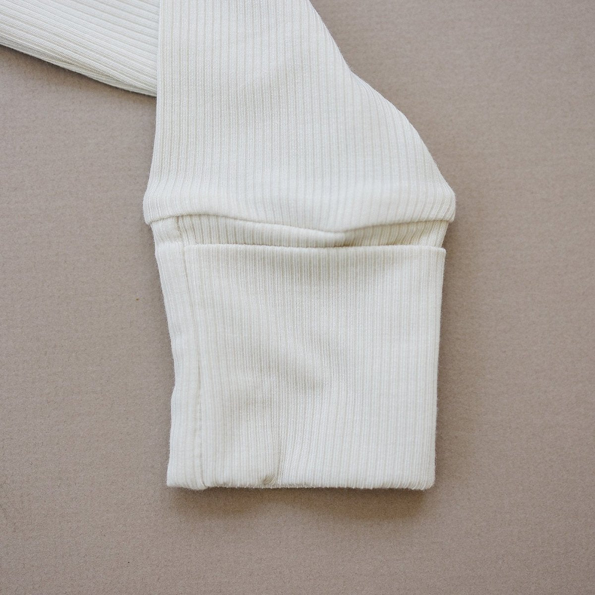 Cream Ribbed Bamboo Zipper - LITTLE RAD THINGS