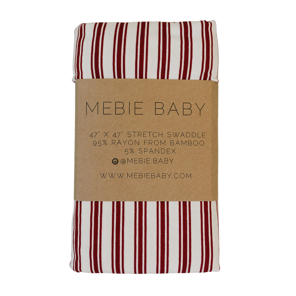 Red Stripe Bamboo Swaddle