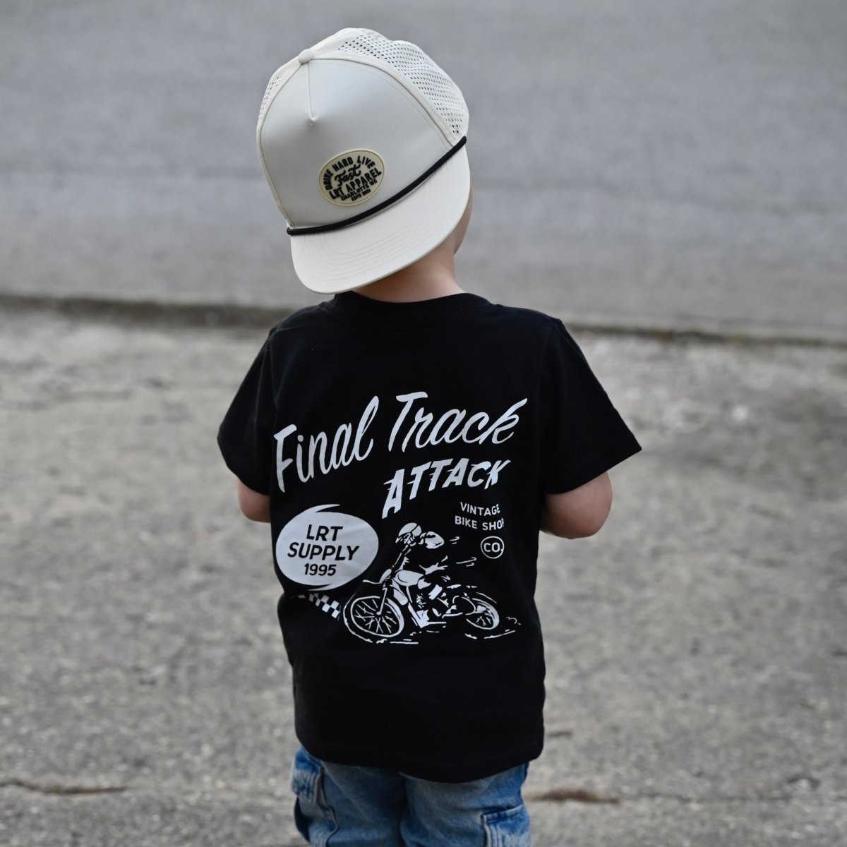 FINAL TRACK ATTACK TEE - BLACK - LITTLE RAD THINGS