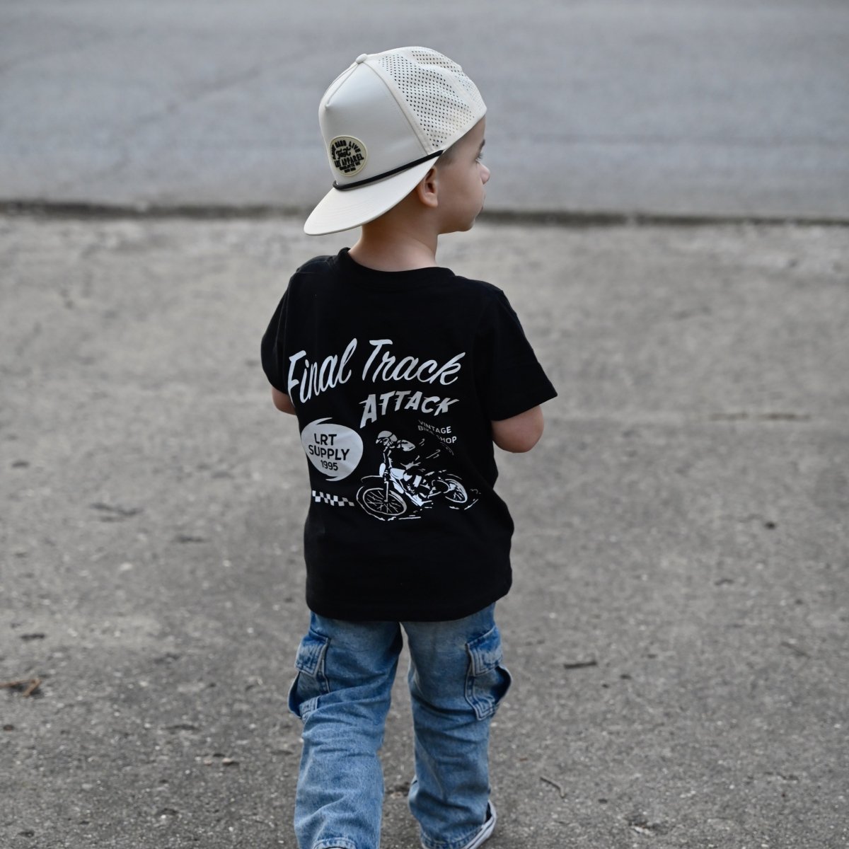 FINAL TRACK ATTACK TEE - BLACK - LITTLE RAD THINGS