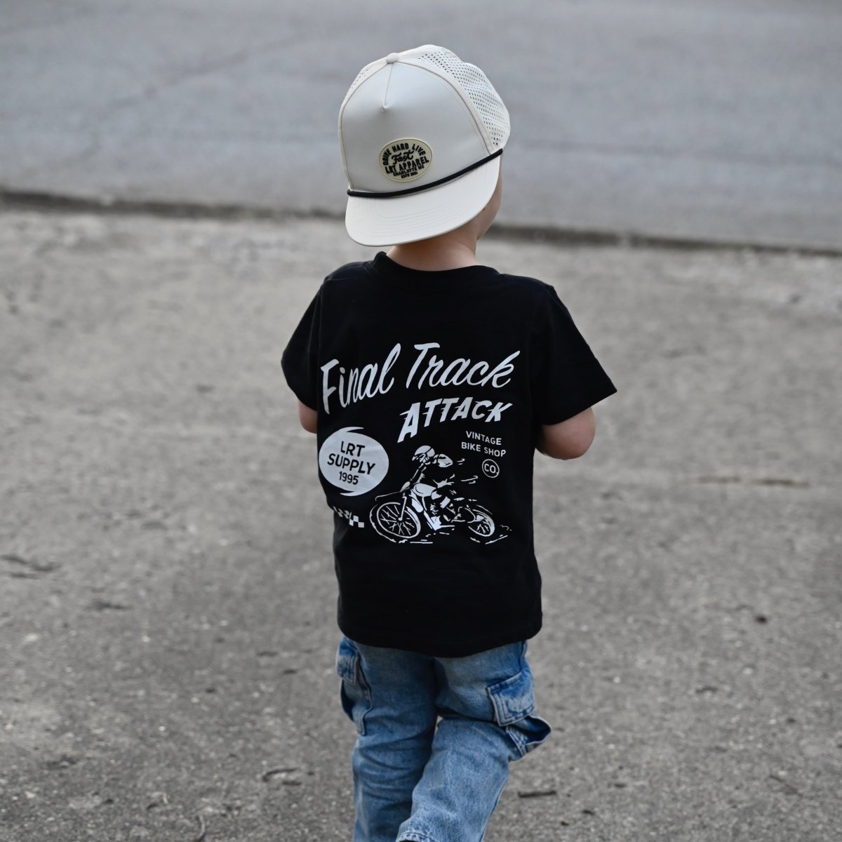 FINAL TRACK ATTACK TEE - BLACK - LITTLE RAD THINGS